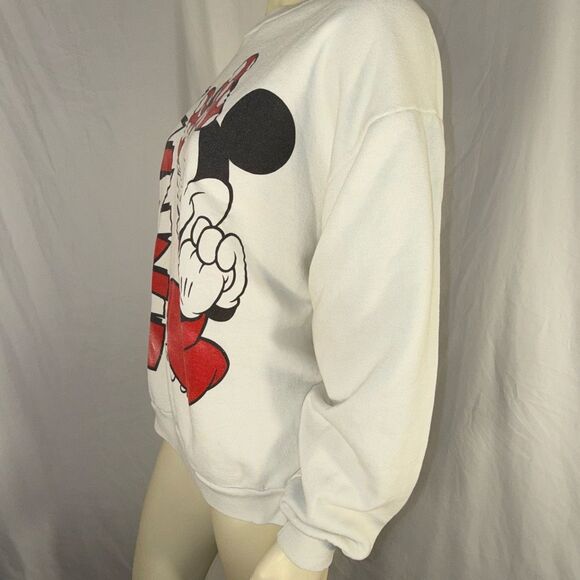 Vintage Disney Minnie Mouse Sweatshirt XL Made USA 90s Red Polka Dot Bow Graphic - Picture 12 of 15